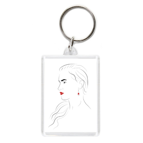 Брелок с принтом Beautiful lady