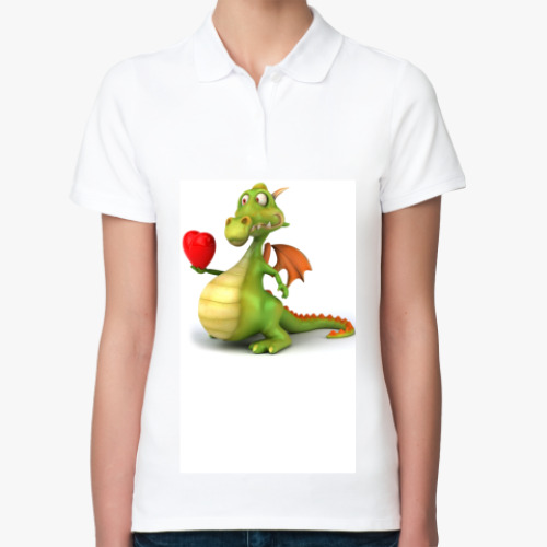 Женская рубашка поло (печать) с принтом  Др@кончик