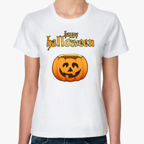 Классическая футболка с принтом Halloween