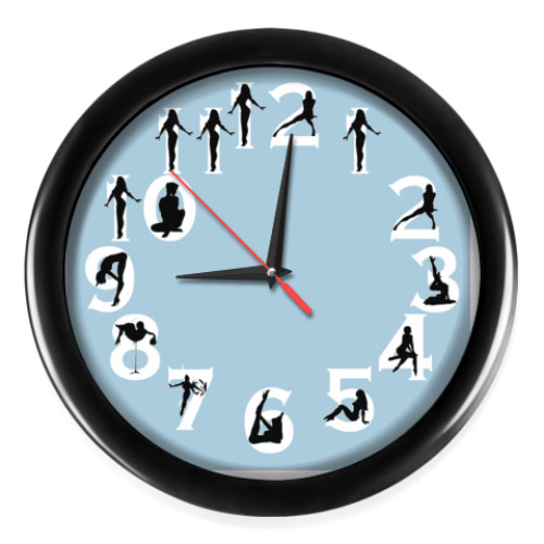 Настенные часы с принтом strip girls