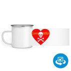 Кружка металлическая белая (круговая запечатка)