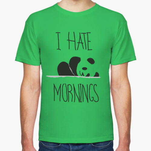 Футболка с принтом Ненавижу утро