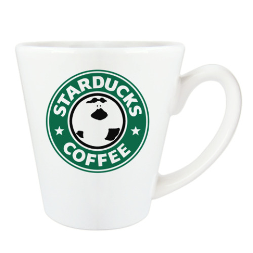 Чашка Латте с принтом Уточка и мяч