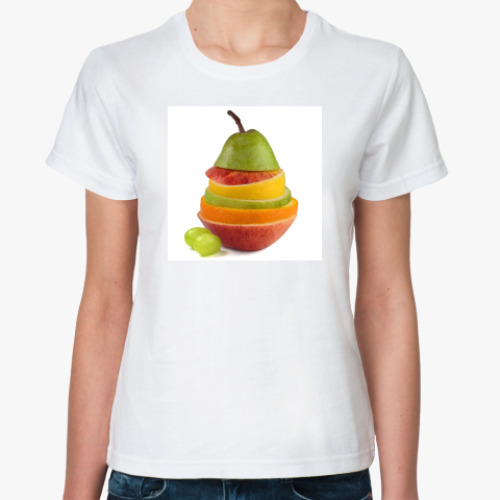 Классическая футболка с принтом Creative fruits
