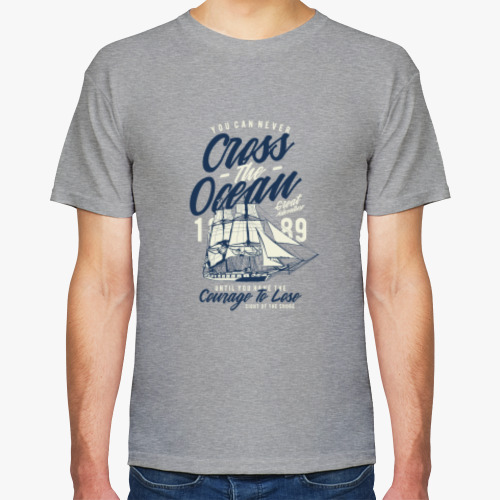 Футболка с принтом Фрегат Cross Ocean
