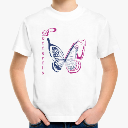 Детская футболка с принтом Butterfly