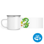 Кружка металлическая белая (круговая запечатка)