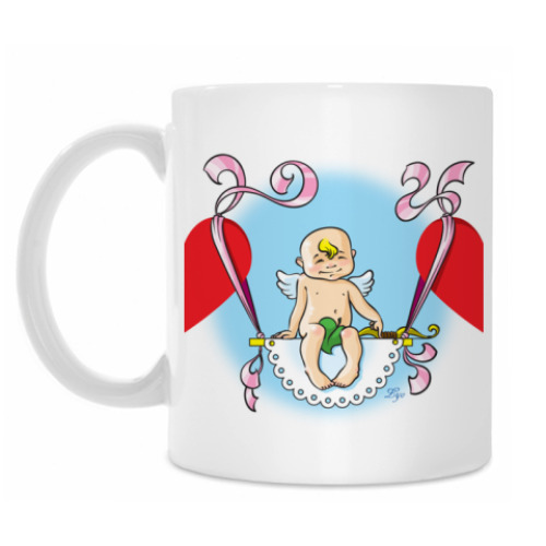 Кружка с принтом Купидон