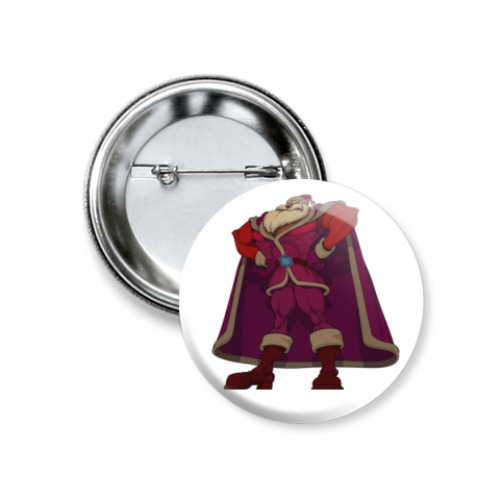 Значок 37мм с принтом   Могучий санта