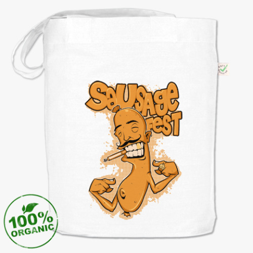 Сумка шоппер с принтом Крутая Сосиска