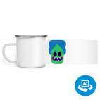 Кружка металлическая белая (круговая запечатка)