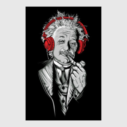 Постер с принтом Albert Einstein relaxed