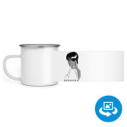 Кружка металлическая белая (круговая запечатка)