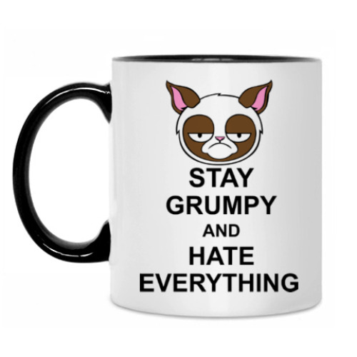 Кружка с принтом Stay grumpy