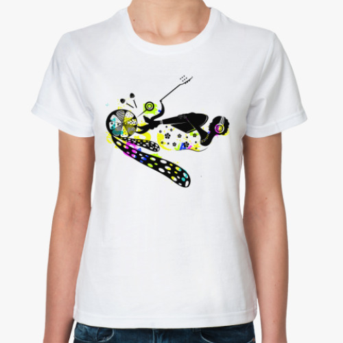 Классическая футболка с принтом Коктейль