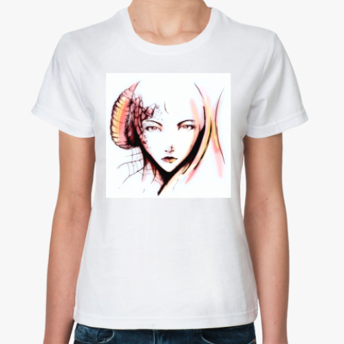 Классическая футболка с принтом EVIL INSIDE