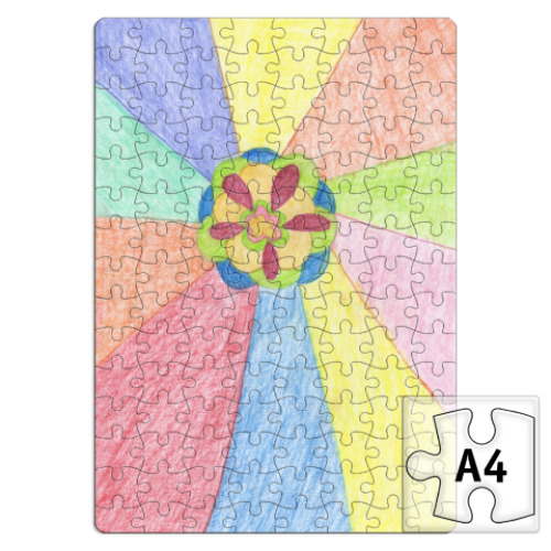 Пазл с принтом  'Цветок'