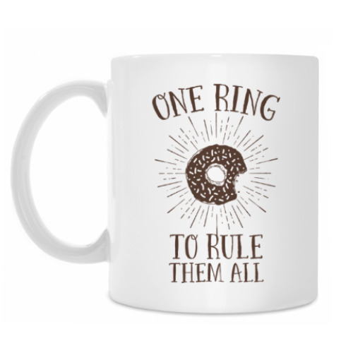 Кружка с принтом One Ring to Rule Them All