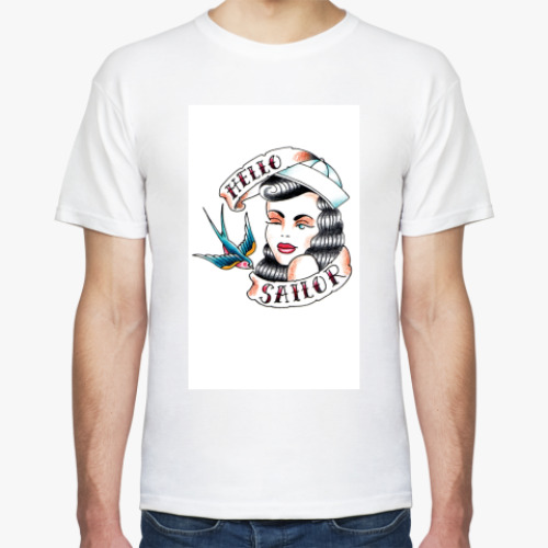 Футболка с принтом Hello sailor