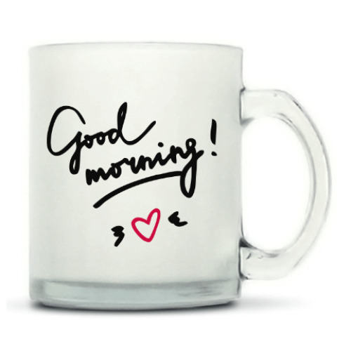 Кружка матовая с принтом Good morning/Доброе утро