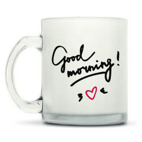 Кружка матовая с принтом Good morning/Доброе утро