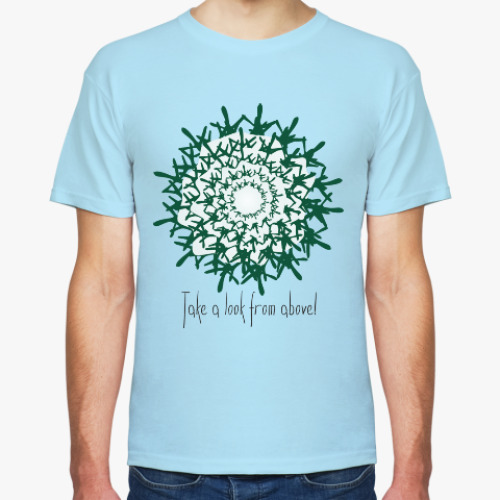 Футболка с принтом елка, вид сверху!