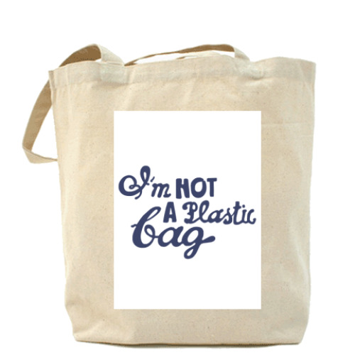 Сумка шоппер с принтом I'm not a plastic bag
