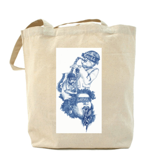 Сумка шоппер с принтом  'Jazz'