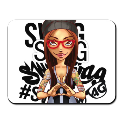 Коврик для мыши с принтом SWAG! серия Дрянные Девчонки