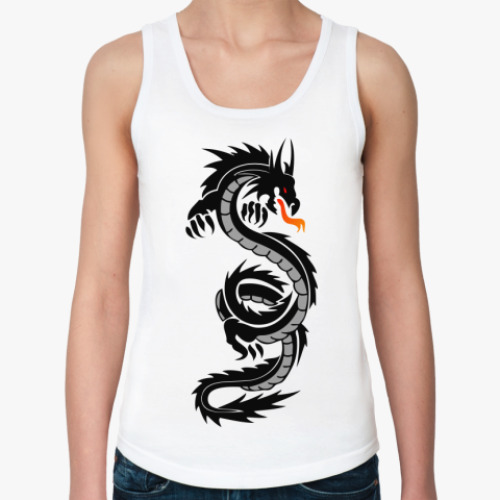 Женская майка с принтом Дракон