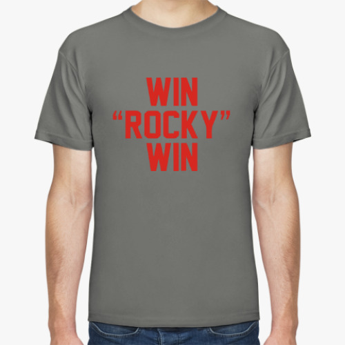 Футболка с принтом Win Rocky Win