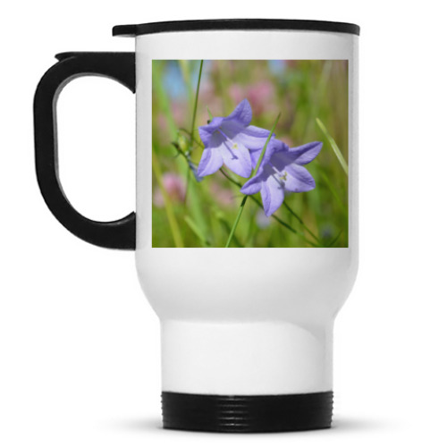 Кружка-термос с принтом Колокольчики