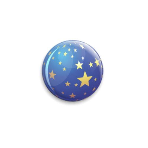 Значок 25мм с принтом шар