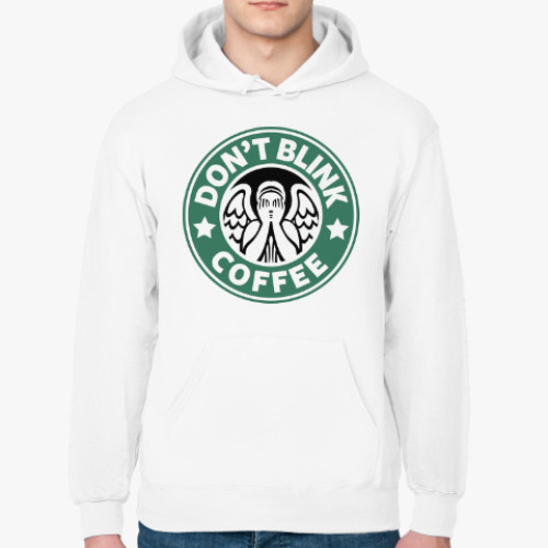 Толстовка худи с принтом Don't Blink Coffee