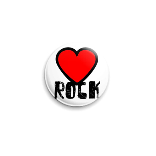 Значок 25мм с принтом ROCK (значок 25 мм)