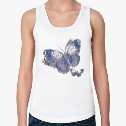 Женская майка с принтом Бабочки арт