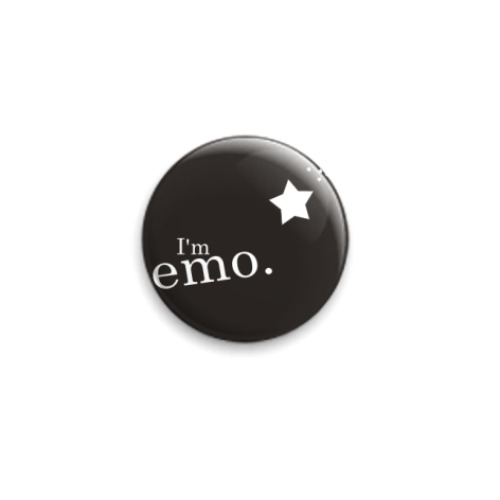 Значок 25мм с принтом EMO