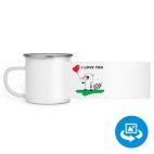 Кружка металлическая белая (круговая запечатка)