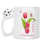 Кружка с футбольным мячиком