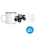 Кружка металлическая белая (круговая запечатка)