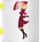 Девушка под зонтом