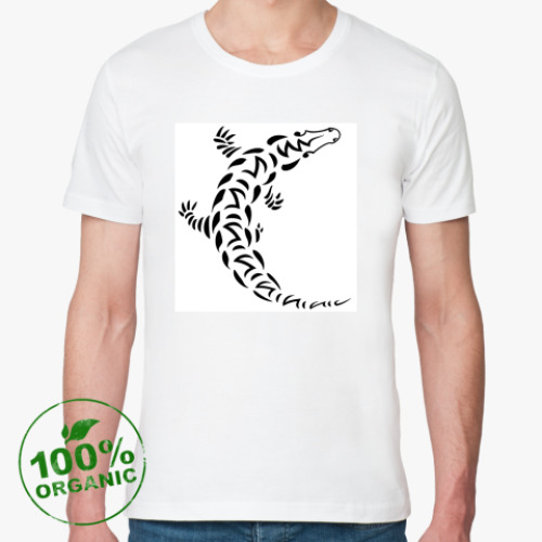 Футболка из органик-хлопка с принтом Крокодил