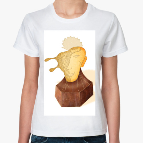 Классическая футболка с принтом Странный