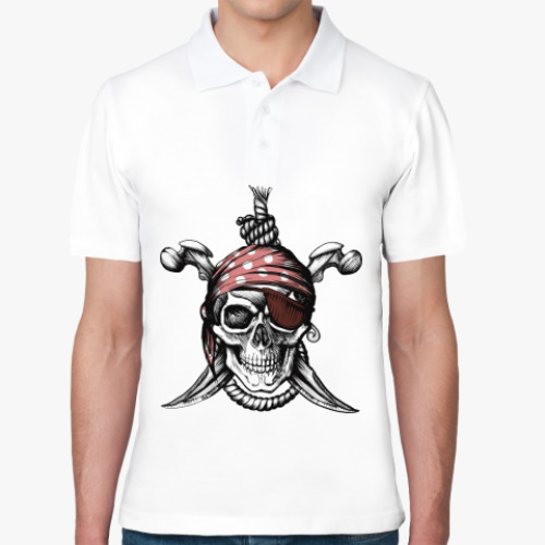 Рубашка поло с принтом Весёлый Роджер