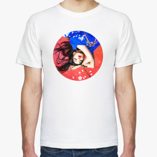 Футболка с принтом Связанная девушка