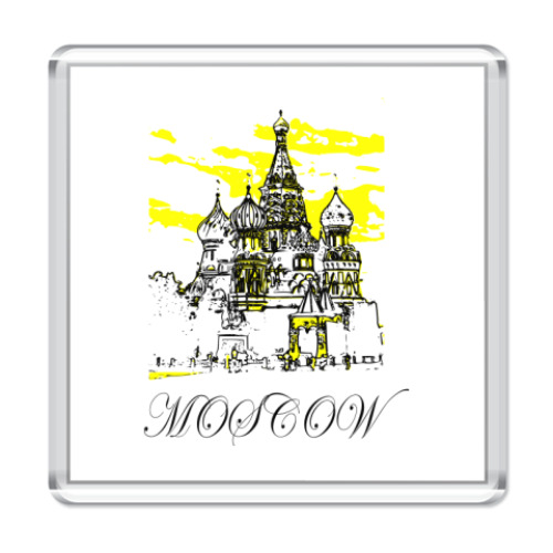 Магнит с принтом Москва