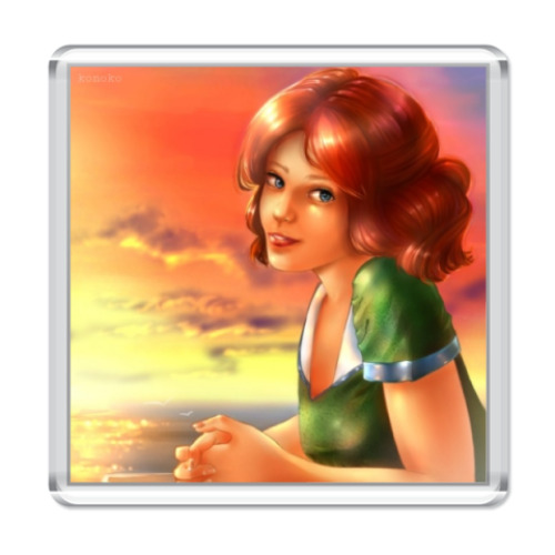 Магнит с принтом коноко