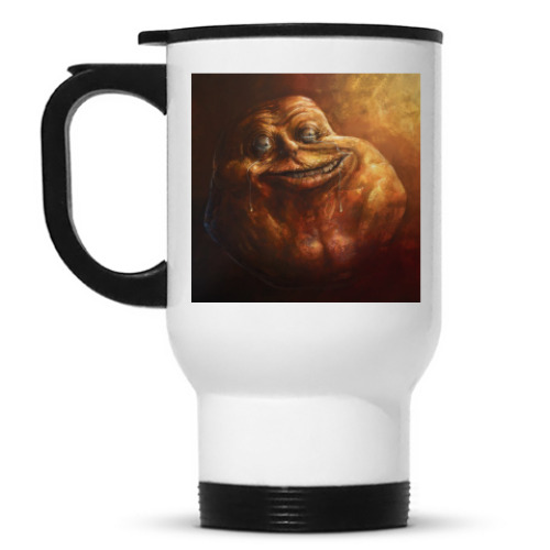 Кружка-термос с принтом Forever alone face