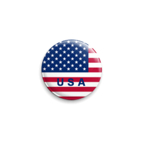Значок 25мм с принтом США