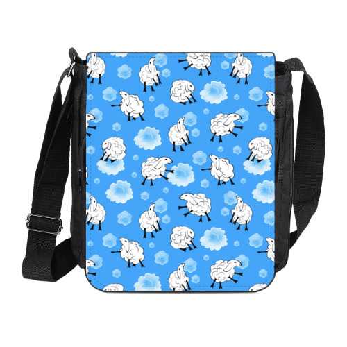Сумка на плечо (мини-планшет) с принтом ОБЛАКА И ОВЕЧКИ